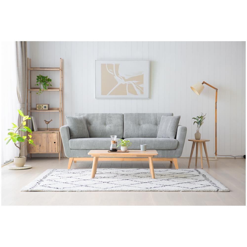 Hoga Divano Scandinavo A 3 Posti In Velluto A Coste Grigio - Foto 2