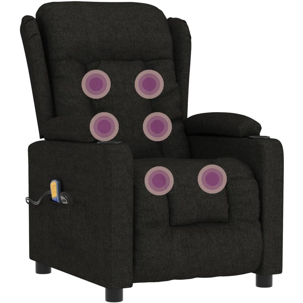 Poltrona Massaggiante Elettrica Nera in Tessuto - Foto 7