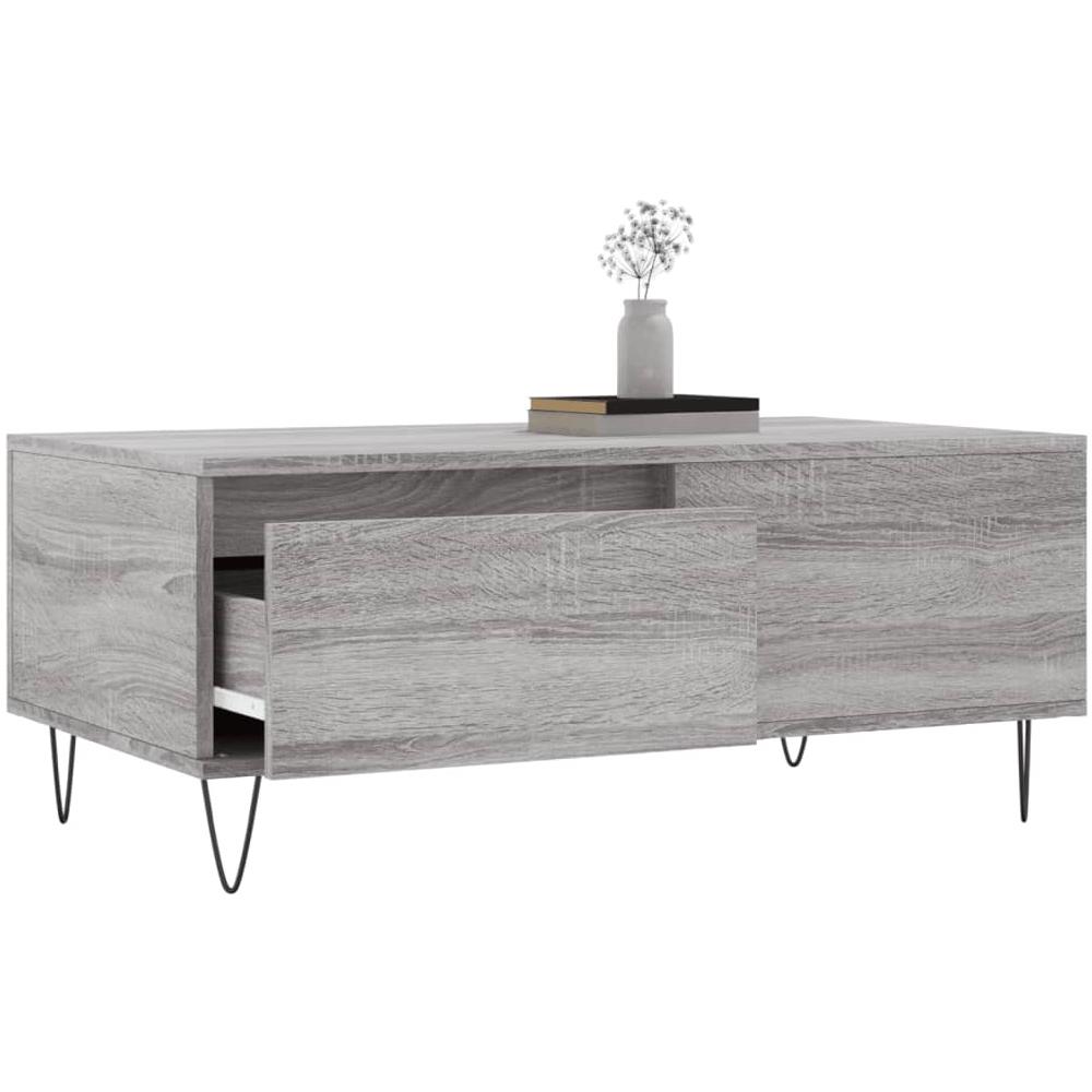 Tavolino Salotto Grigio Sonoma 90x50x36,5 Cm Legno Multistrato - Foto 3