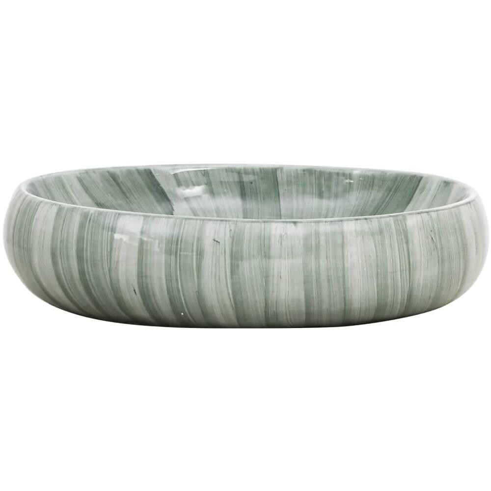 Lavabo Da Appoggio Verde Ovale 59x40x15 Cm Ceramica - Foto 3