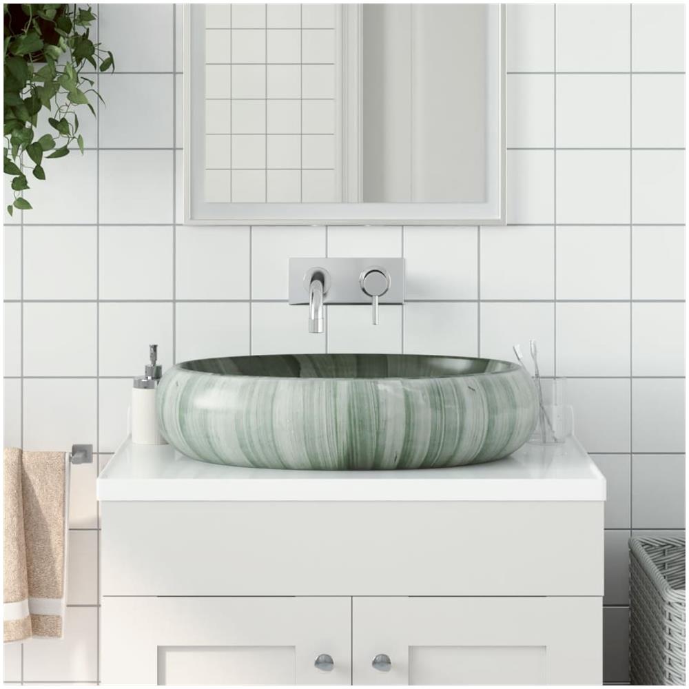 Lavabo Da Appoggio Verde Ovale 59x40x15 Cm Ceramica - Foto 1