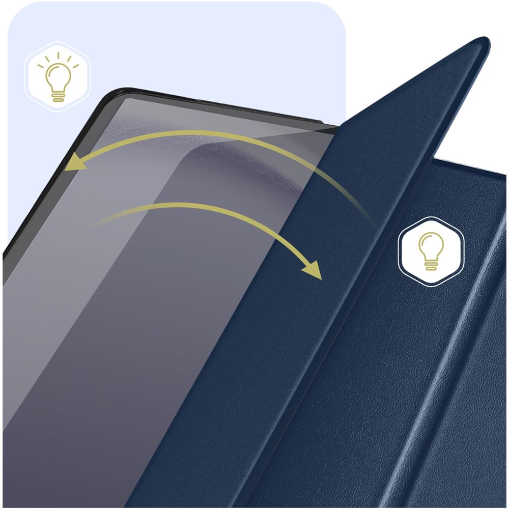 Custodia Per Samsung Tab A9 E Tab A11 A Copertina Con Supporto Blu Notte - Foto 2