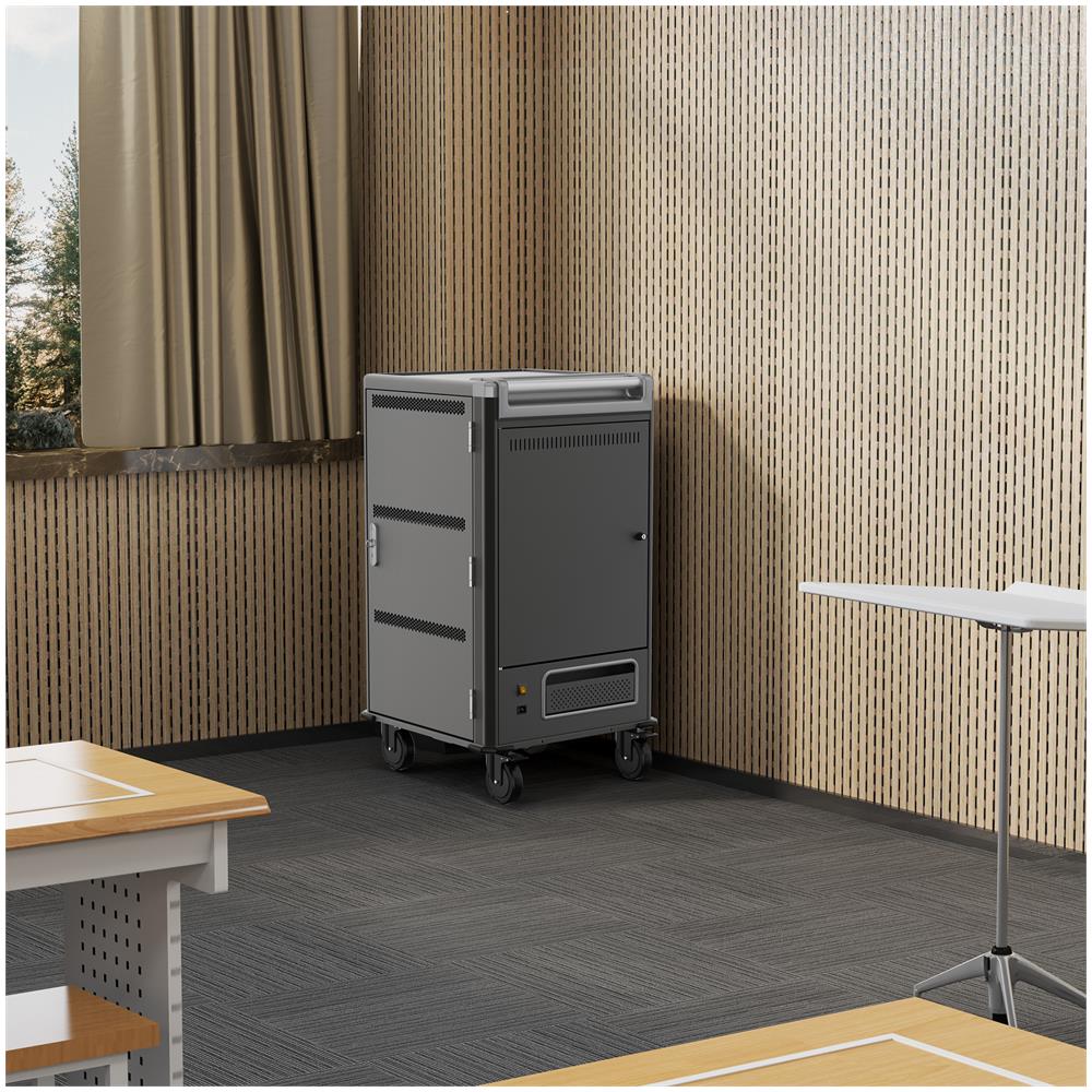 EW1700 portable device management cart& cabinet Carrello per la gestione dei dispositivi portatili Nero, Grigio - Foto 3