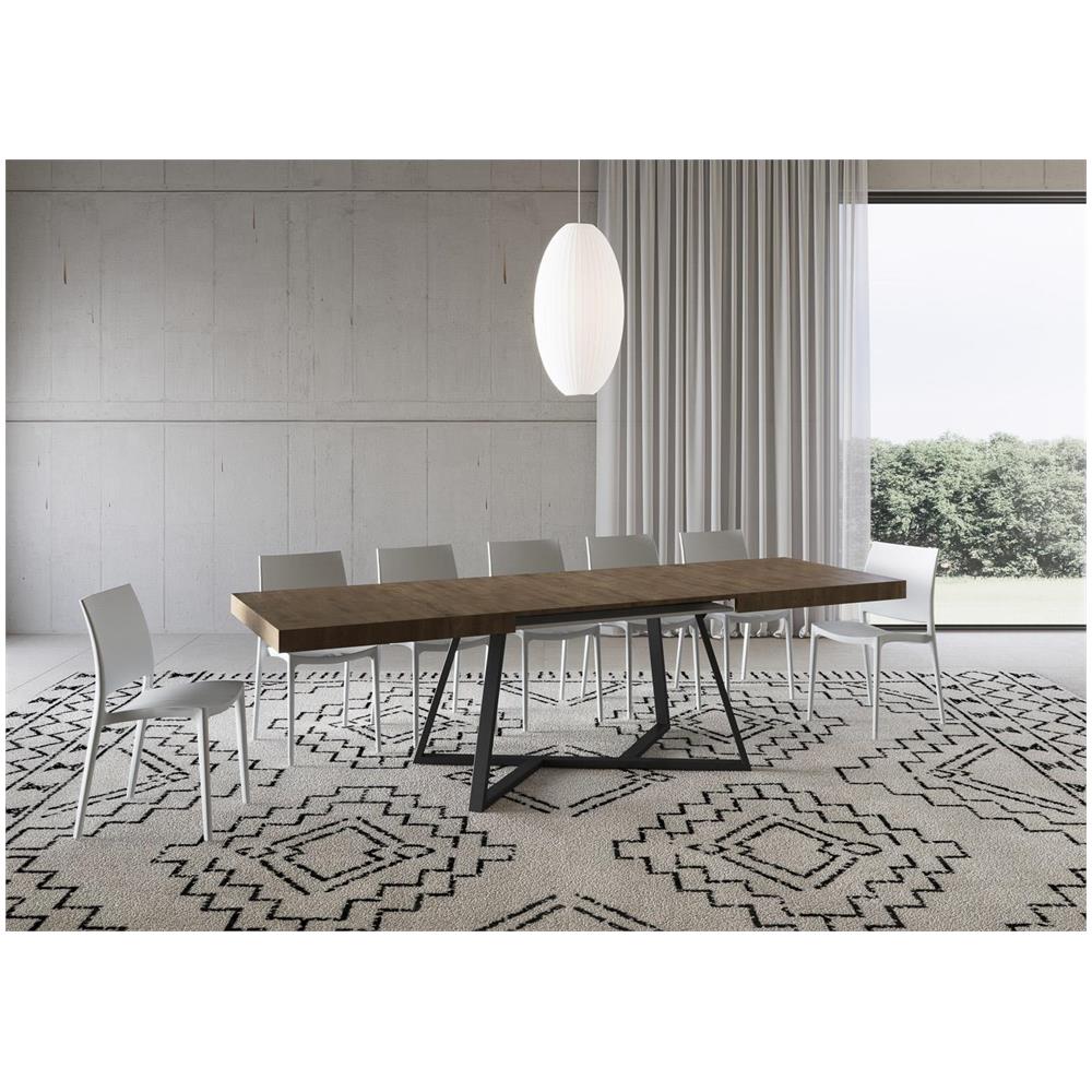 Tavolo allungabile 90x200/304 cm Booster noce gambe antracite - Foto 3