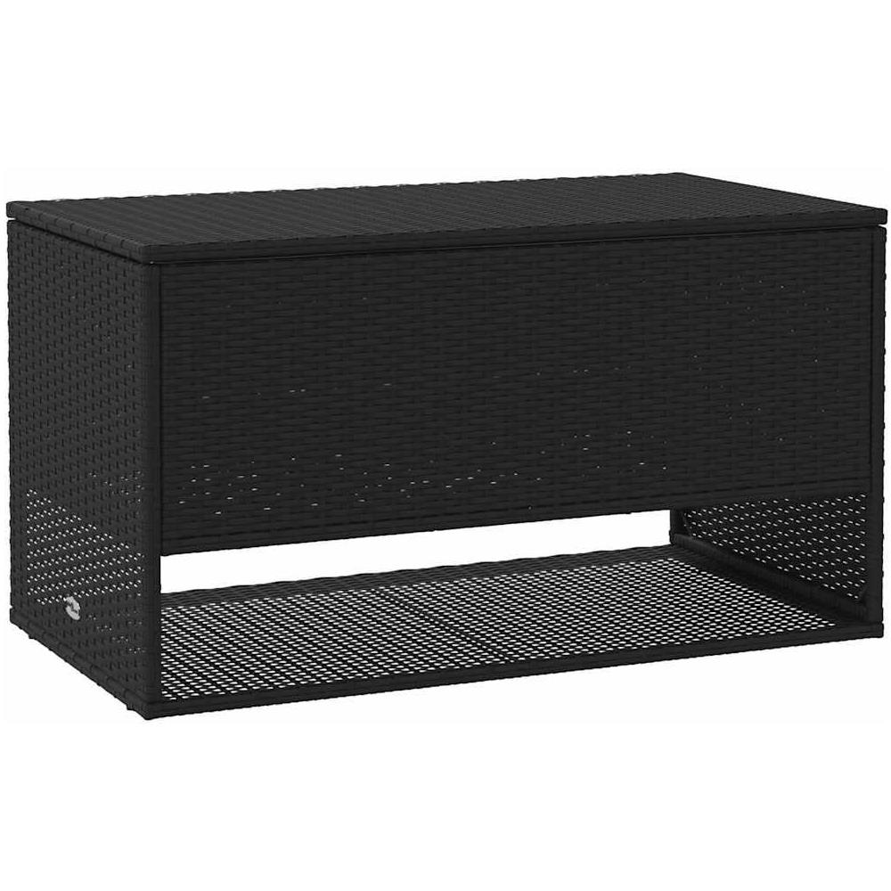 Scatola per Cuscini da Esterno Nero 100x55x55,5 cm Polyrattan - Foto 1