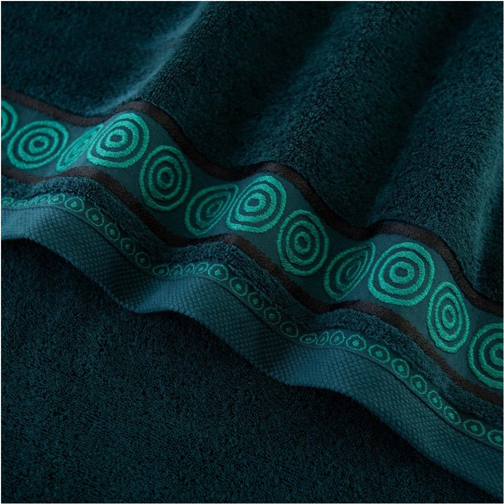 Asciugamano RONDO2 - 70x140 cm - Verde scuro - Di lusso - 100% cotone egiziano - Elevata assorbenza - Foto 1