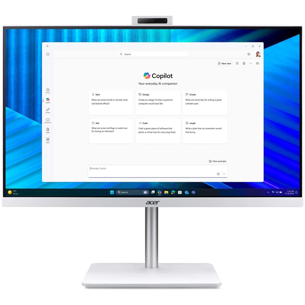 Veriton Computer All in One VZ2417G Bianco - Foto 1