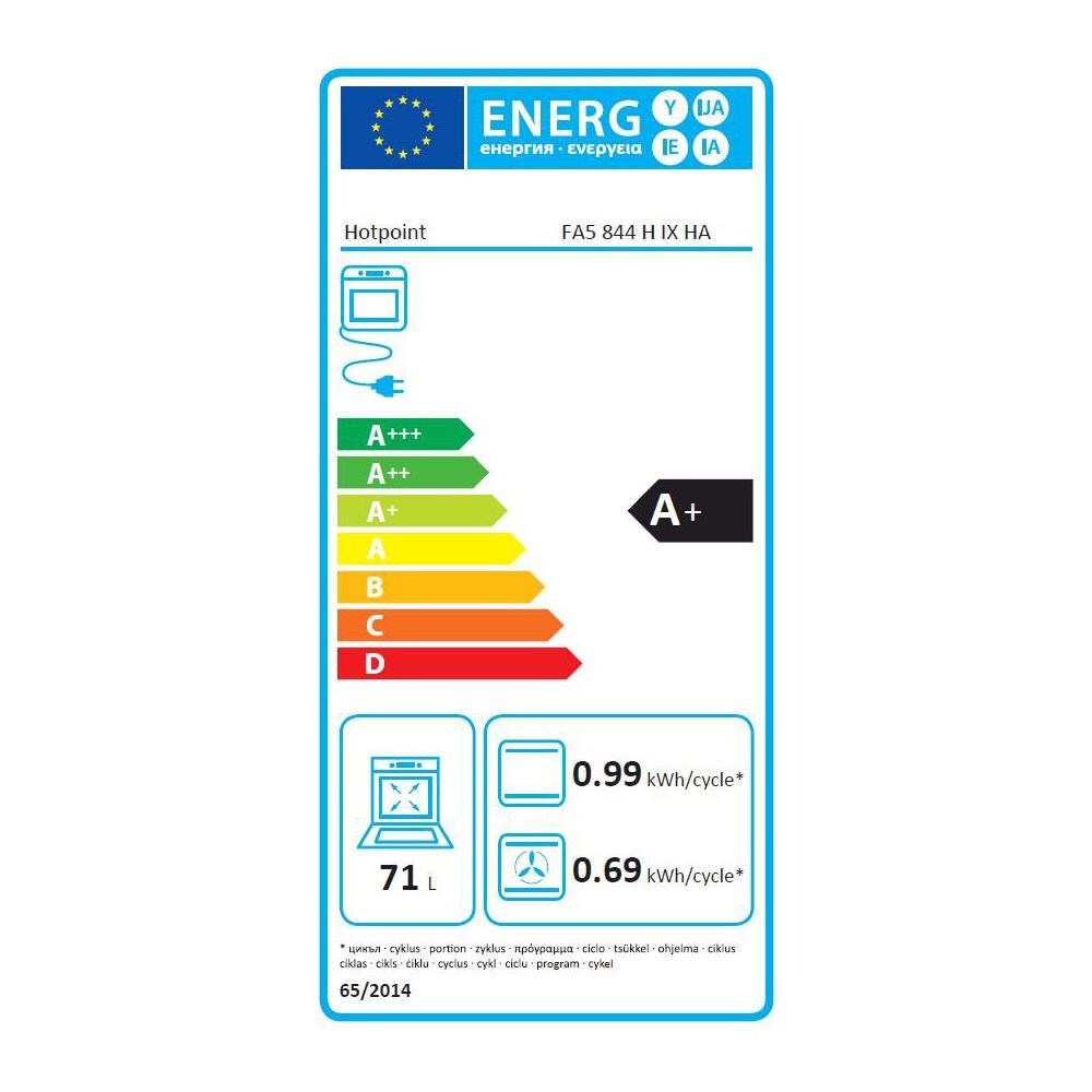 HOTPOINT - Forno Elettrico da Incasso FA5 834 H IX HA Capacità 71 L  Multifunzione Ventilato Pulizia a Vapore Colore Nero / Inox - ePRICE