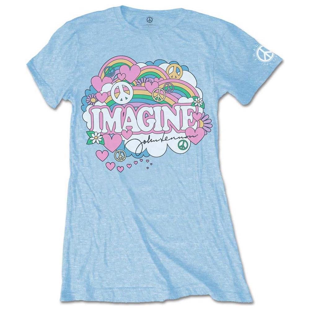 John Lennon: Rainbows, Love & Peace (T-Shirt Donna Tg. M)  - Foto 1