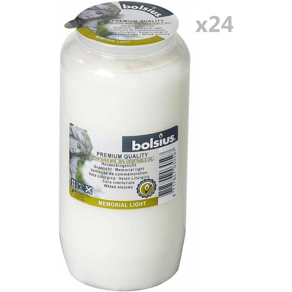 Candele Commemorative Compo 12 Pz Trasparenti 103620710300 - Foto 2