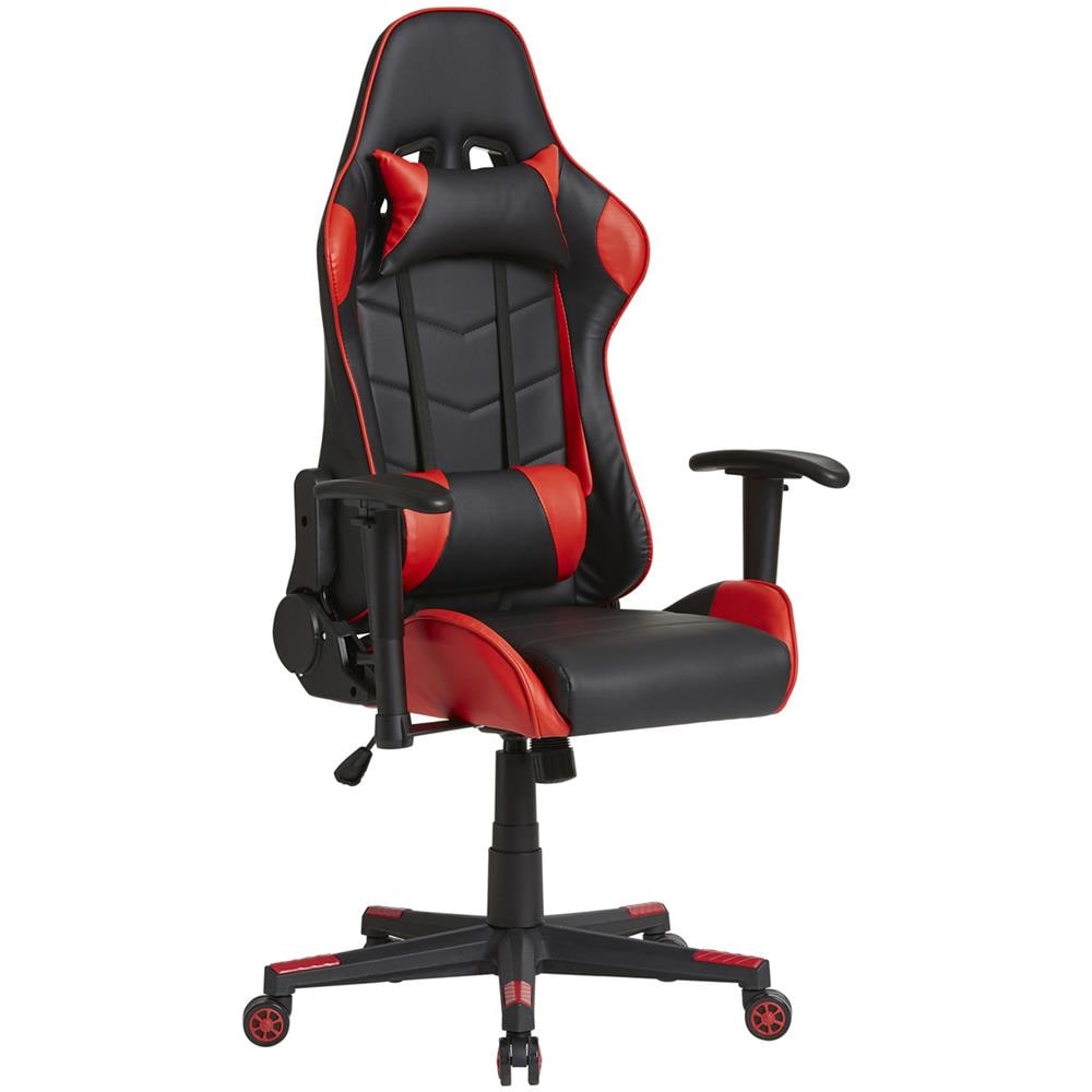 Sedia Da Ufficio Professionale Per Corridore Da Gioco Rosso, Sedia Con Braccioli, Supporto E Cuscino Lombare (tessuto Sintetico, Inclinazione E Altezza Regolabile, Braccioli Regolabili, Regolabile A 180º) - Foto 1