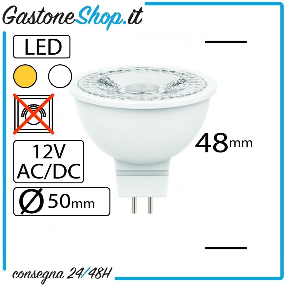 Faretto Led Mr16 Gu5.3 6,5w = 43w 560 Lumen Ac / dc 12v - Foto 2