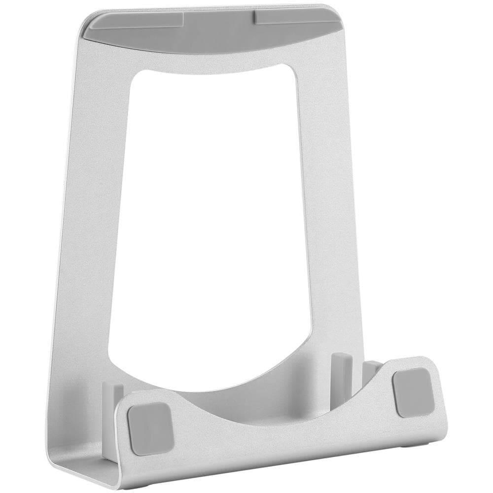 Supporto per pc portatile - 2-in-1 Rialzo per laptop o supporto verticale - Ideale per Ultrabooks e MacBook Pro /Air - Stand ergonomico angolato per notebook per ufficio - argento, alluminio - Foto 1