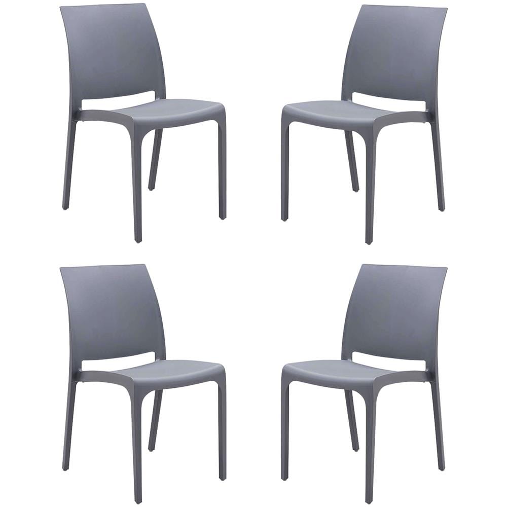 Volga - Sedia Da Giardino In Plastica Set Da 4 - Foto 1