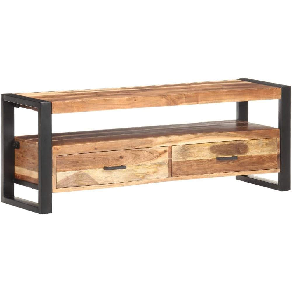 Mobile TV 120x35x45 cm in Legno Massello con Finitura Sheesham - Foto 10