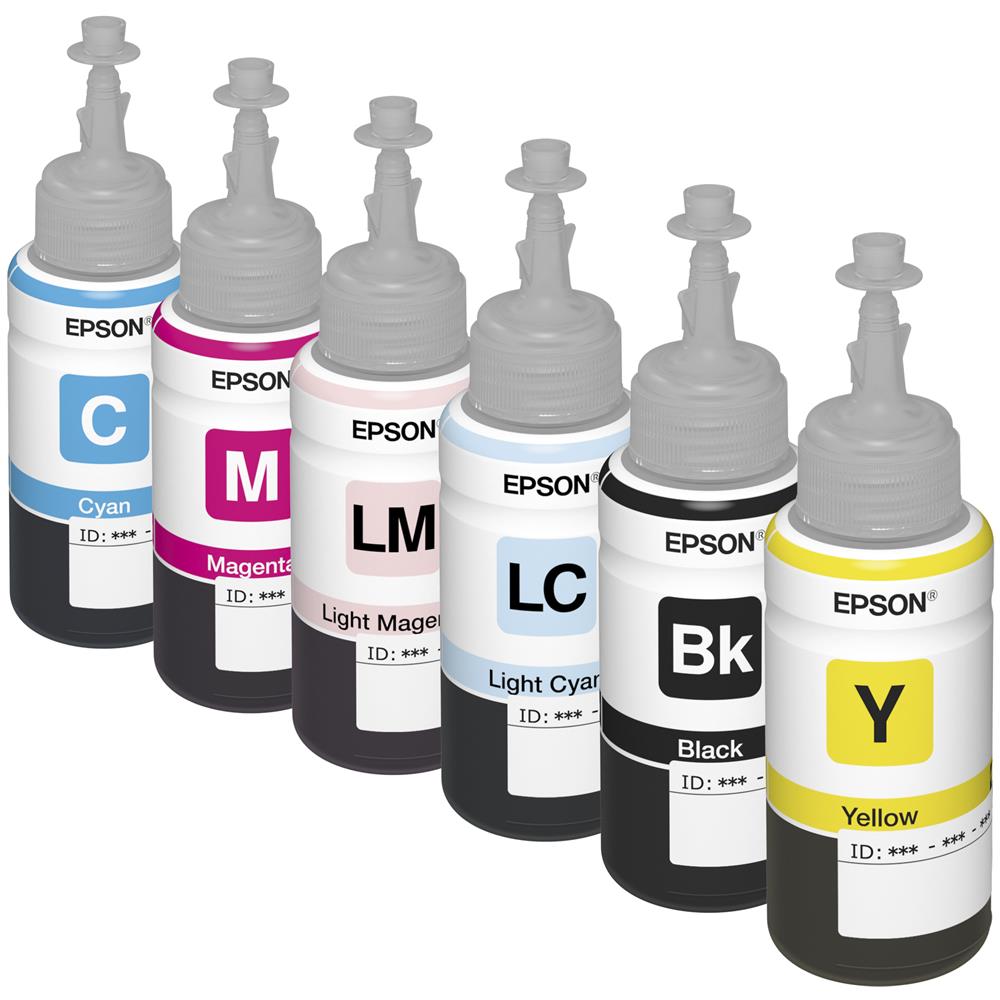 C13T67354A Cartuccia Ink Originale Ciano Chiaro per Epson L1800, L800, L810, L850 Capacità 1800 Pagine - Foto 2