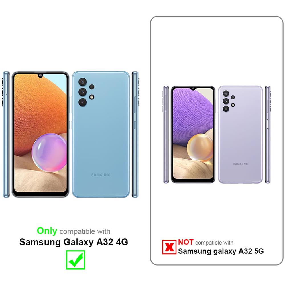 Cadorabo Custodia Compatibile Con Samsung Galaxy A32 4g In Grigio Fiore - Coperchio Protettivo In Design Floreale Con Chiusura Magnetica, Funzione Stand E Slot Per Carte - Foto 2