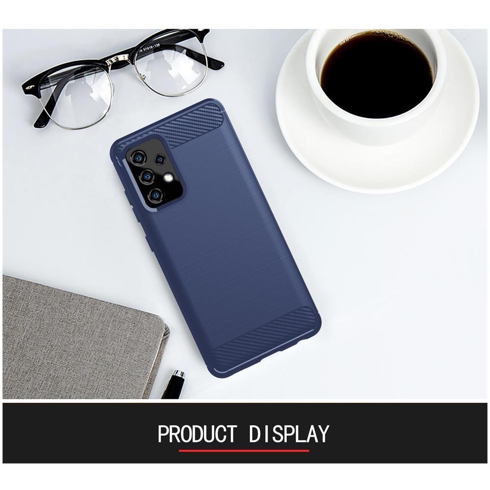 Custodia Compatibile Con Samsung Galaxy A91 / S10 Lite / M80s In Brushed Blu - Coperchio Protettivo In Silicone Tpu Flessibile In Look Acciaio Inossidabile-fibra Di Carbonio - Foto 7