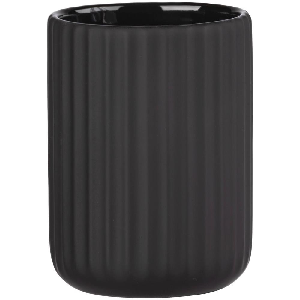 Portaspazzolino Belluno, Ceramica, Nero, Ø 8 Cm, - Foto 2