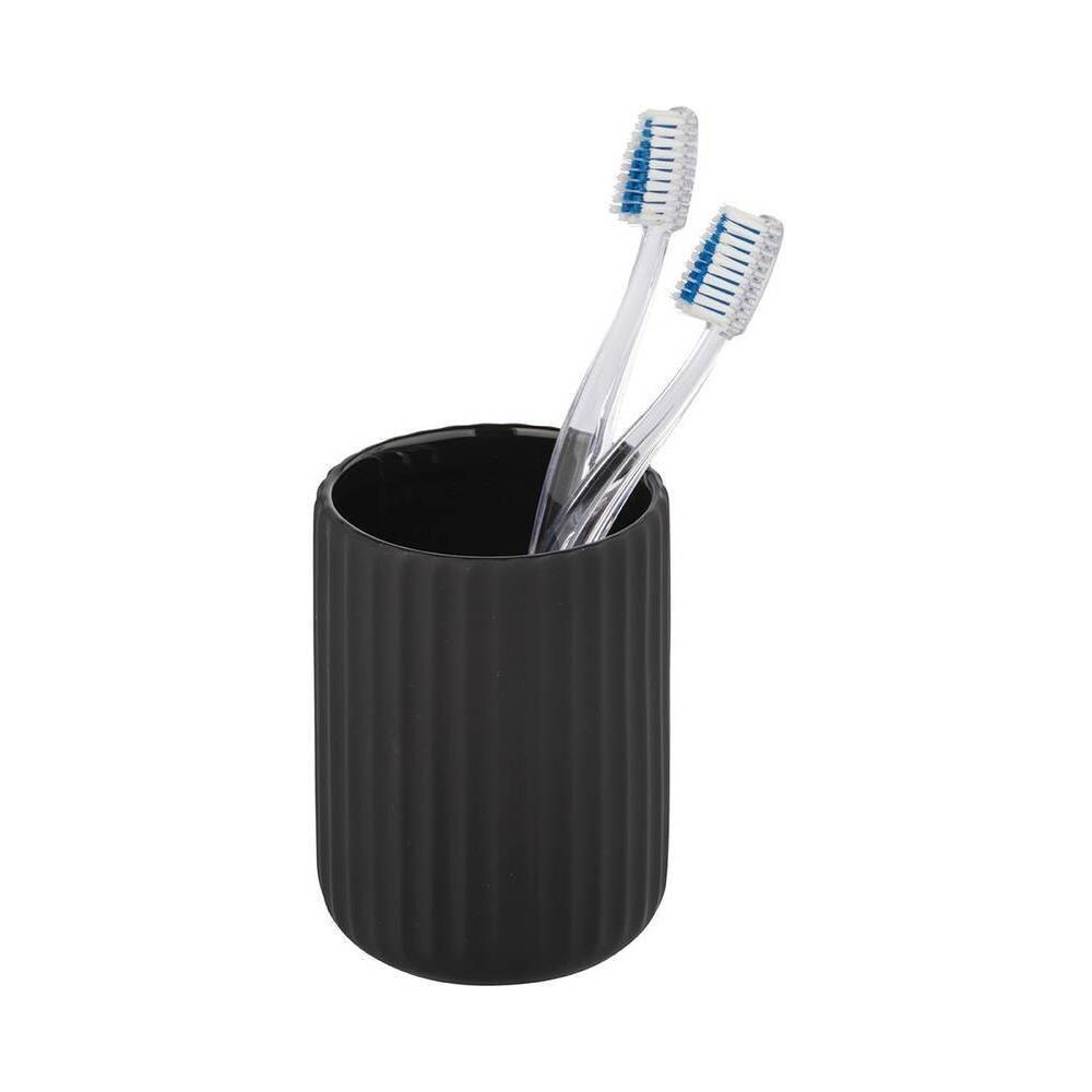 Portaspazzolino Belluno, Ceramica, Nero, Ø 8 Cm, - Foto 1