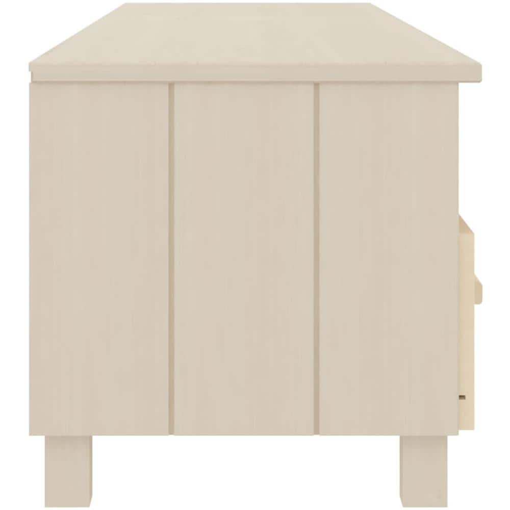 Mobile Porta Tv Marrone Miele 158x40x40 Cm In Legno Di Pino - Foto 7