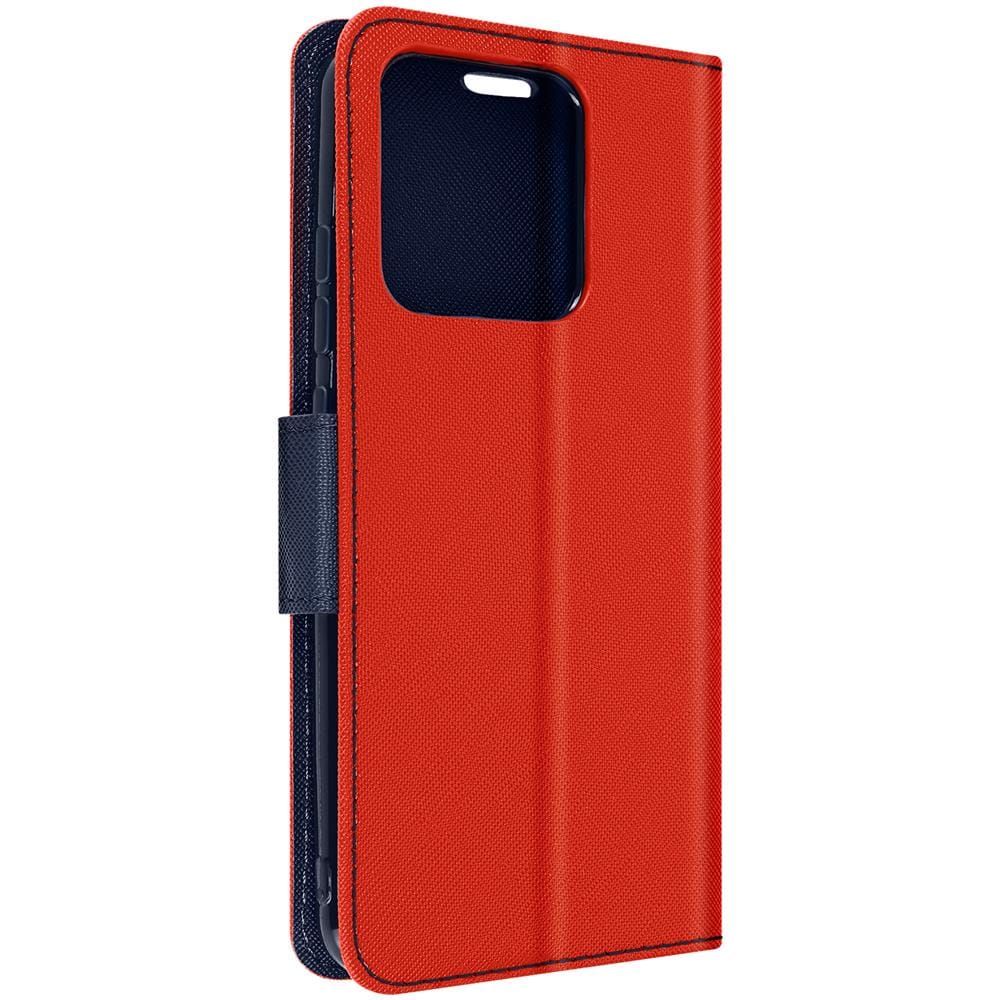Custodia Portafoglio Xiaomi Redmi 10a Funzione Supporto Rossa / Blu - Foto 5