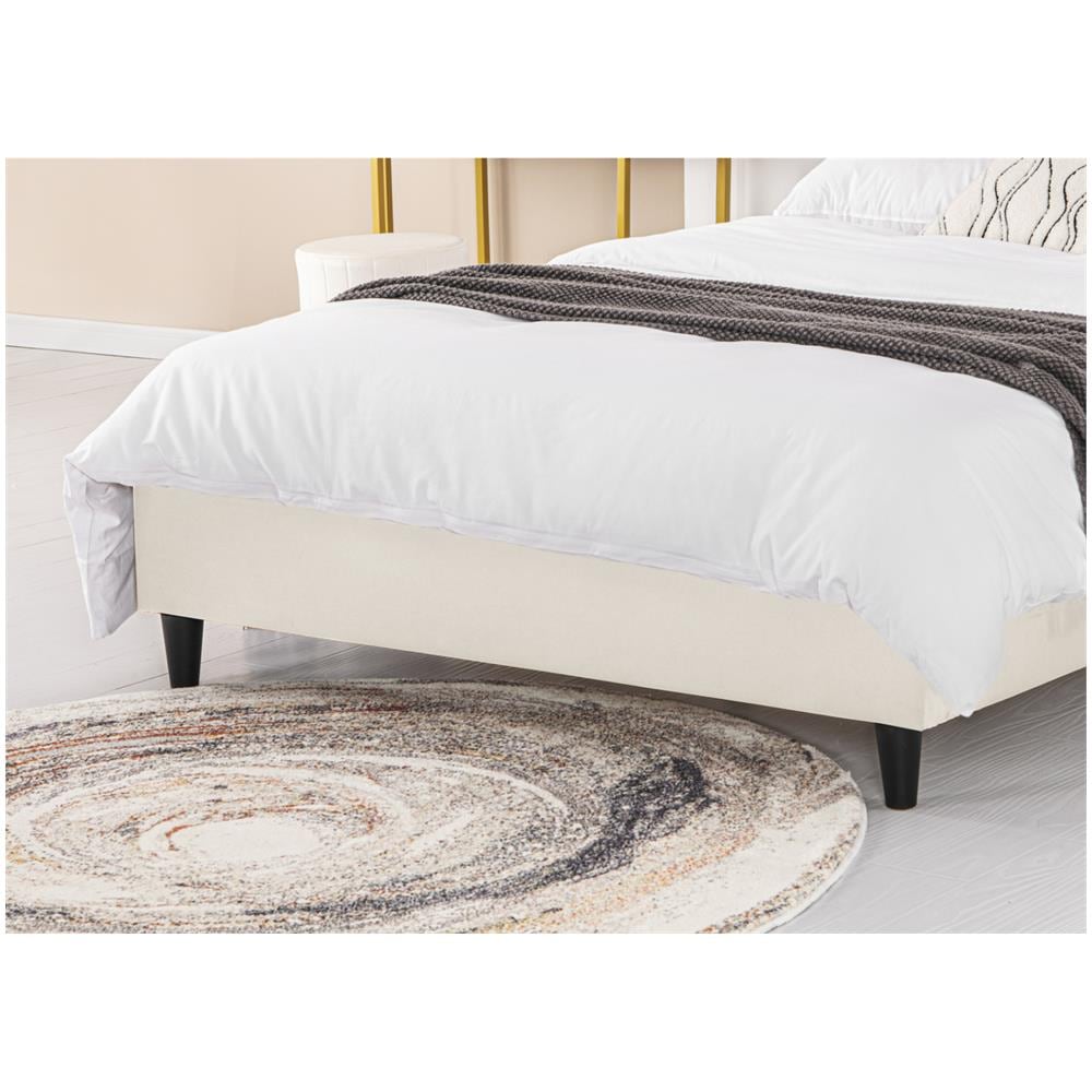 Cambridge Letto 140x190 Cm In Velluto Beige - Foto 2