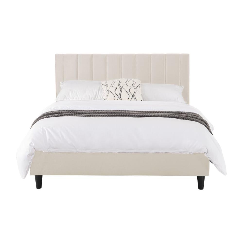 Cambridge Letto 140x190 Cm In Velluto Beige - Foto 1
