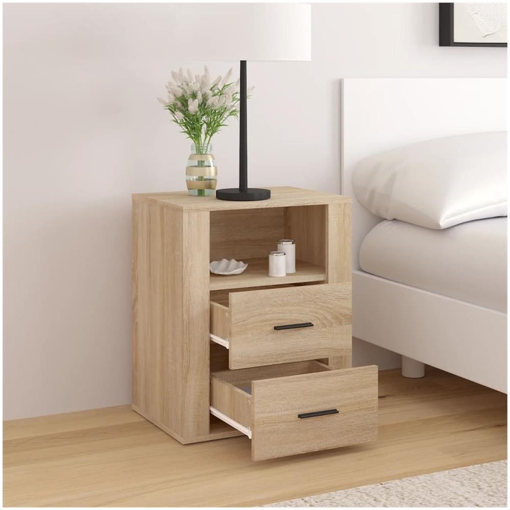 Comodino Rovere Sonoma 50x36x60 Cm In Legno Multistrato - Foto 3
