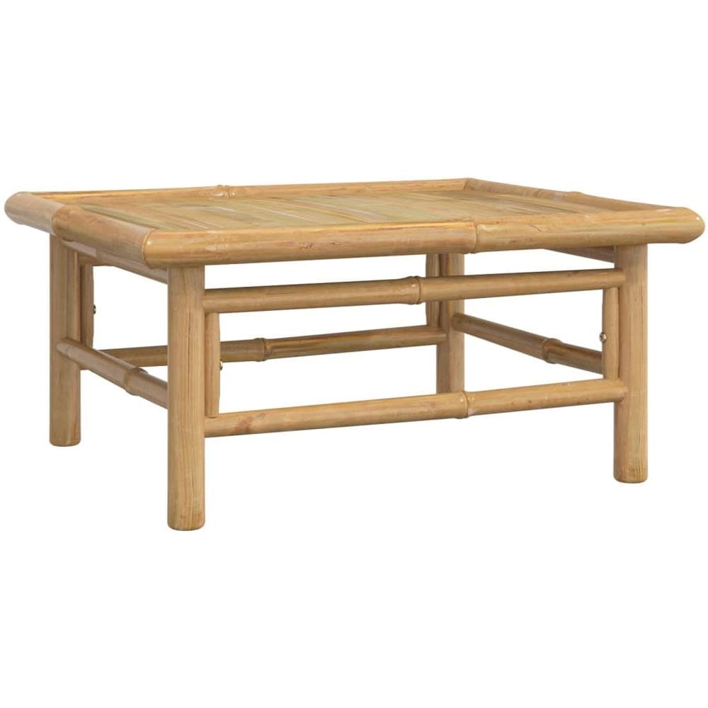 Set Salotto Da Giardino 5pz Con Cuscini Grigio Chiaro Bambù - Foto 2
