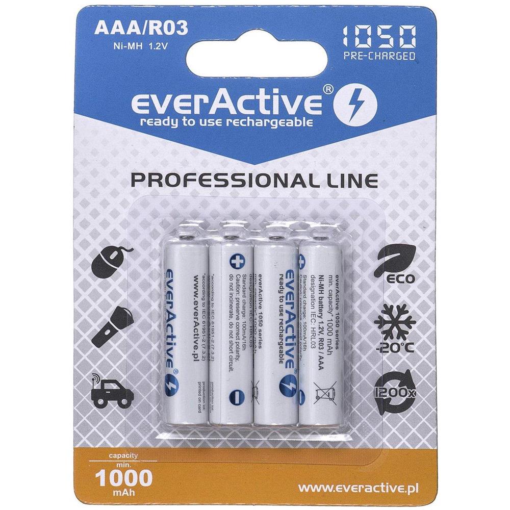 Batterie Ricaricabili Ni-mh R03 Aaa 1050 Mah Linea Professionale - Foto 4