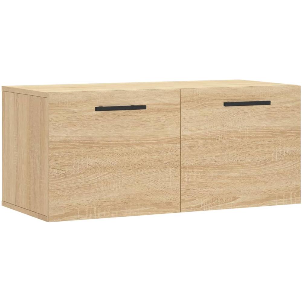 Mobile A Parete Rovere Sonoma 80x36,5x35 Cm Legno Multistrato - Foto 2