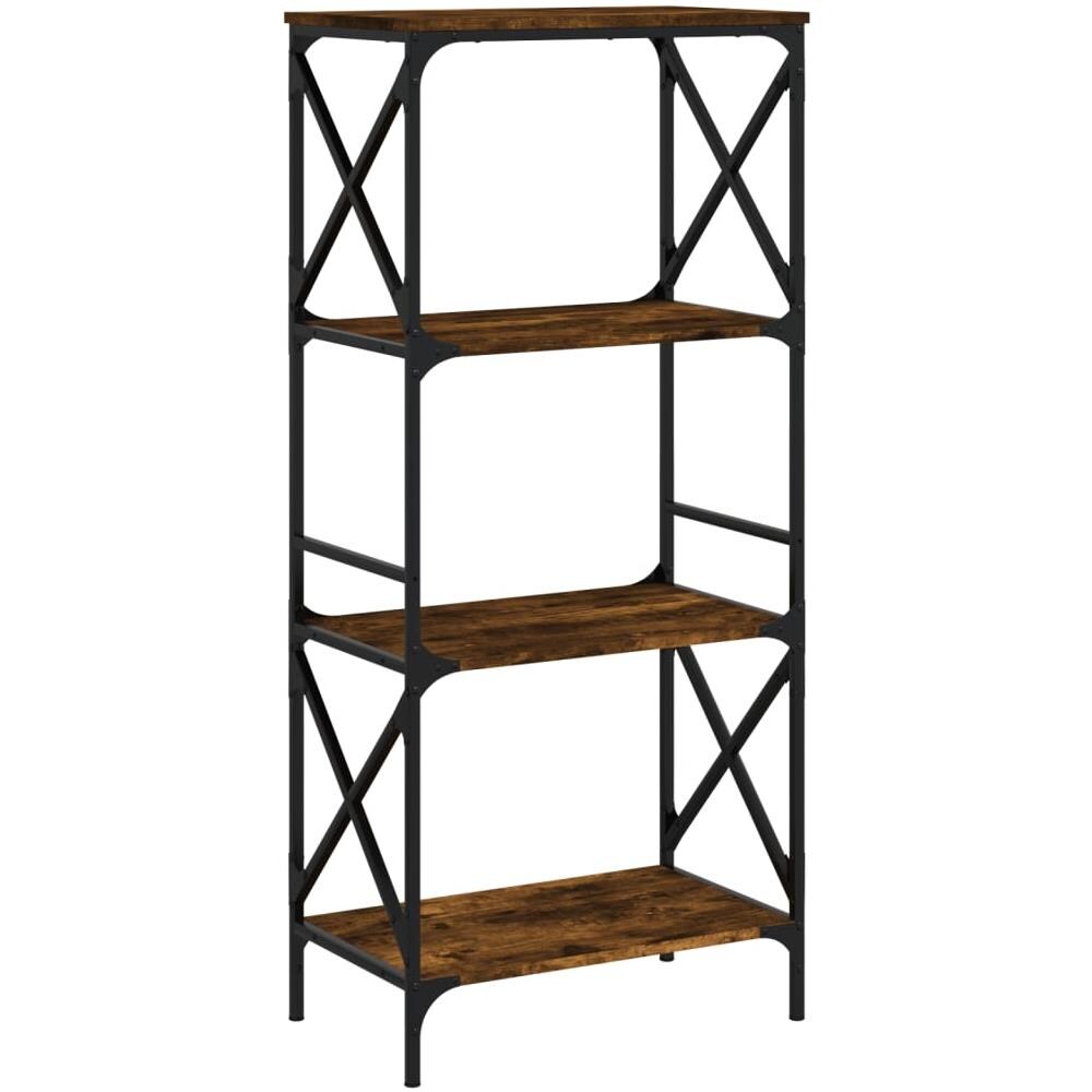 Libreria A 4 Ripiani Rovere Fumo 59x35x132 Cm Legno Multistrato - Foto 2