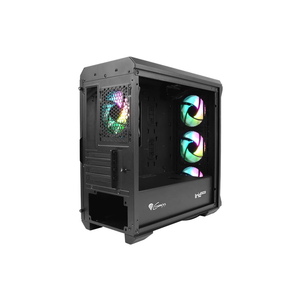 Case IRID 503 ARGB Micro Tower Micro-ATX Mini-ITX Porte USB 2xUSB 2.0 1xUSB 3.2 Gen1 Colore Nero - Foto 2