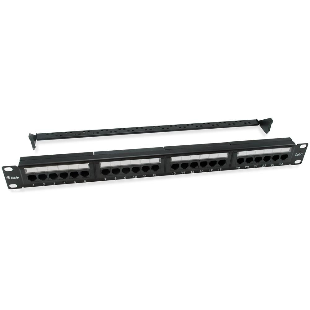 Equip 135426, Cat6, 22/26, Nero, ABS sintetico, Acciaio, Montaggio a rack, 1U - Foto 1