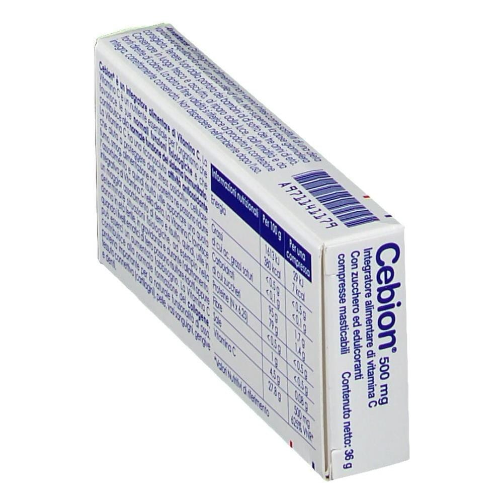 Cebion Masticabile Limone Vitamina C 500 mg 20 Compresse - Foto 1