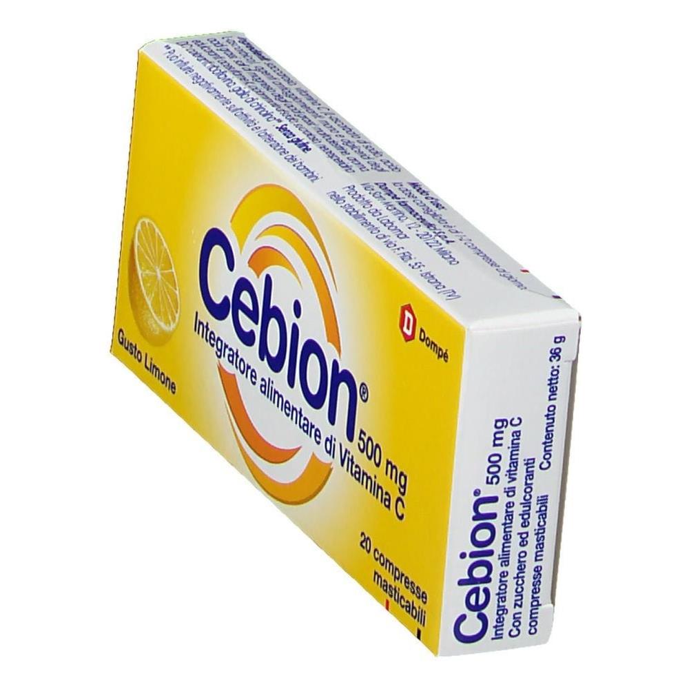 Cebion Masticabile Limone Vitamina C 500 mg 20 Compresse - Foto 2