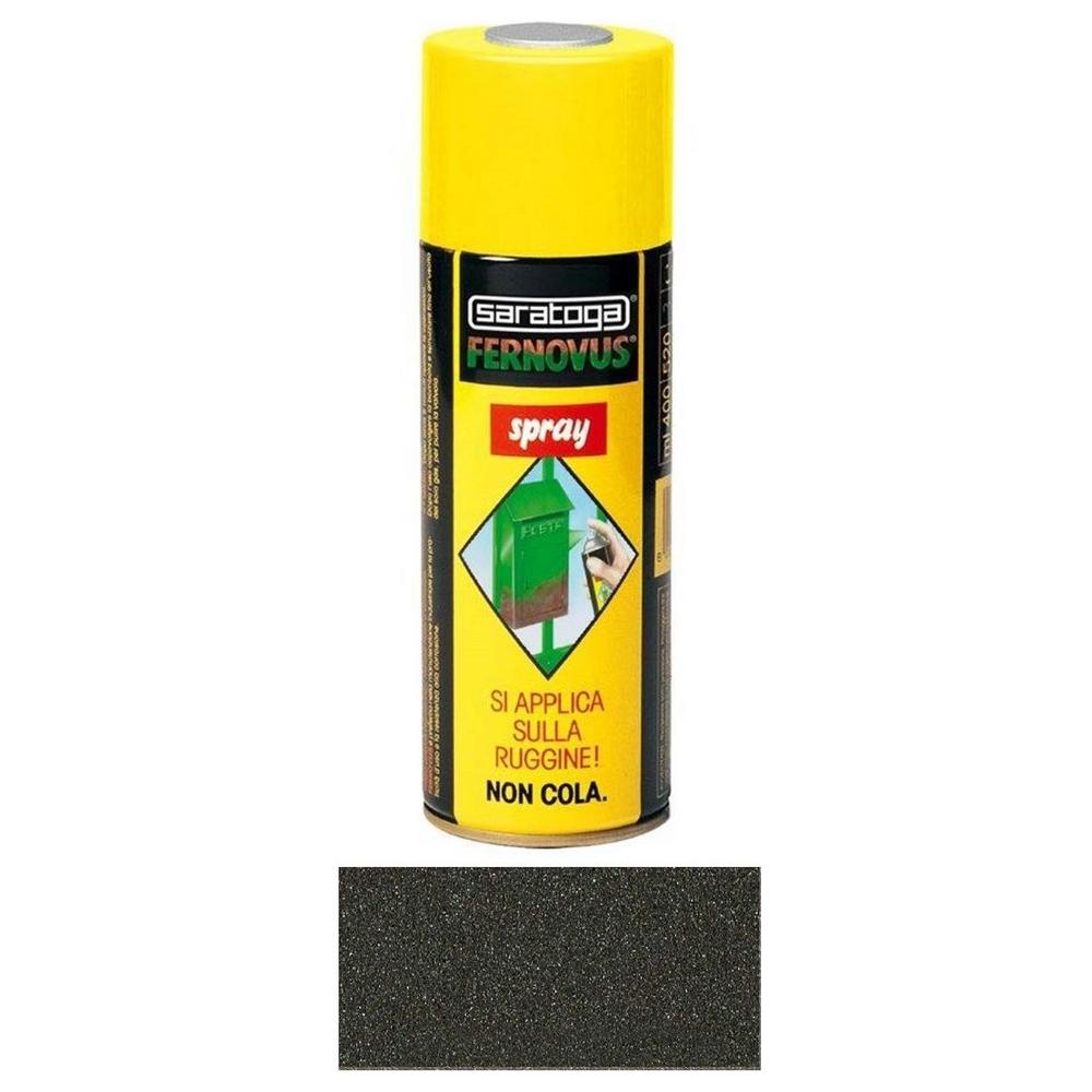Vernice Antiruggine Spray Pronta All'Uso, Bomboletta Da 400 Ml Nero Micaceo - Foto 2