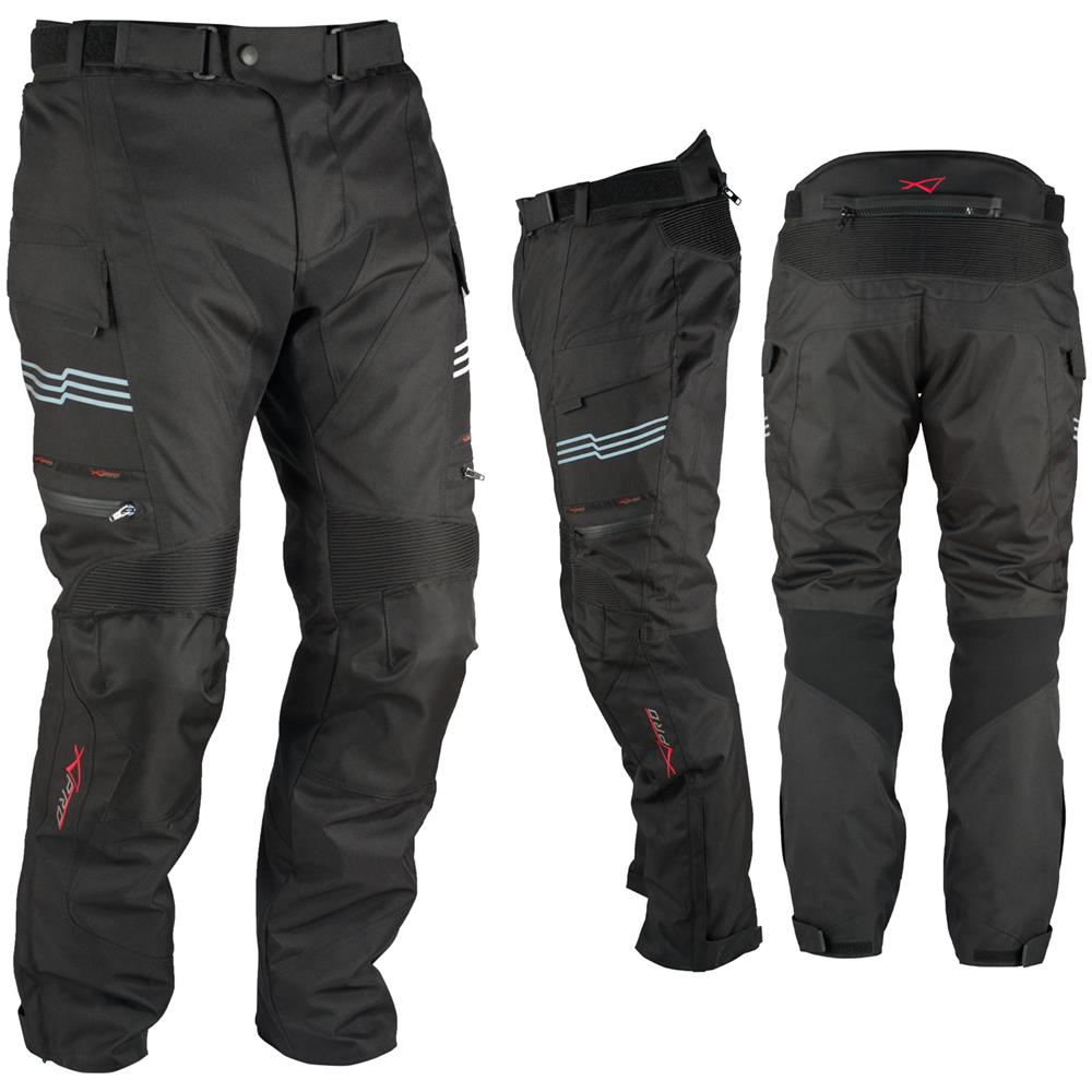Pantaloni Impermeabile Moto Termica Estraibile Strisce Riflettenti Nero 38 - Foto 1