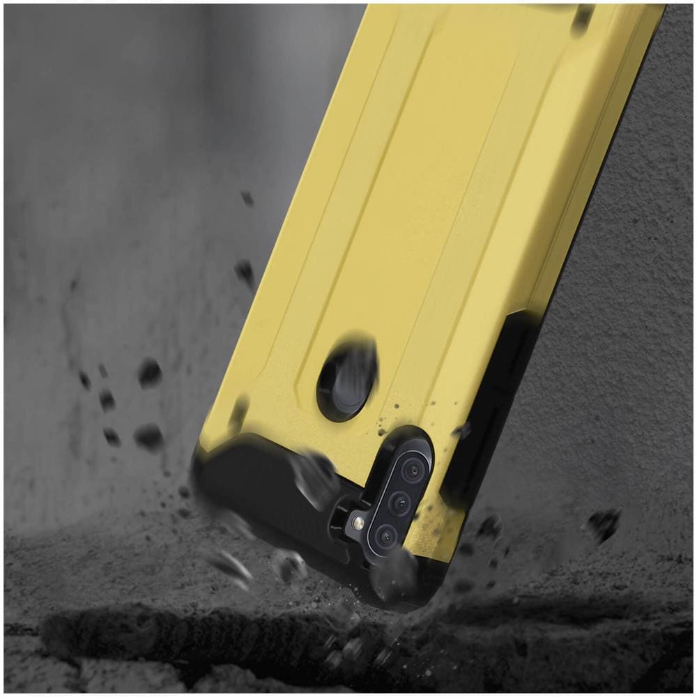 Cover Samsung Galaxy A11 Protezione Bi-materia Anti-caduta Oro - Foto 5