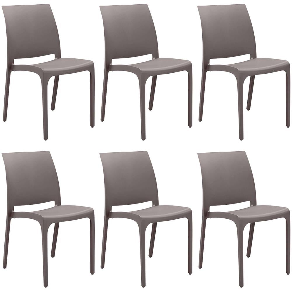 Volga - Sedia Da Giardino In Plastica Set Da 6 - Foto 1