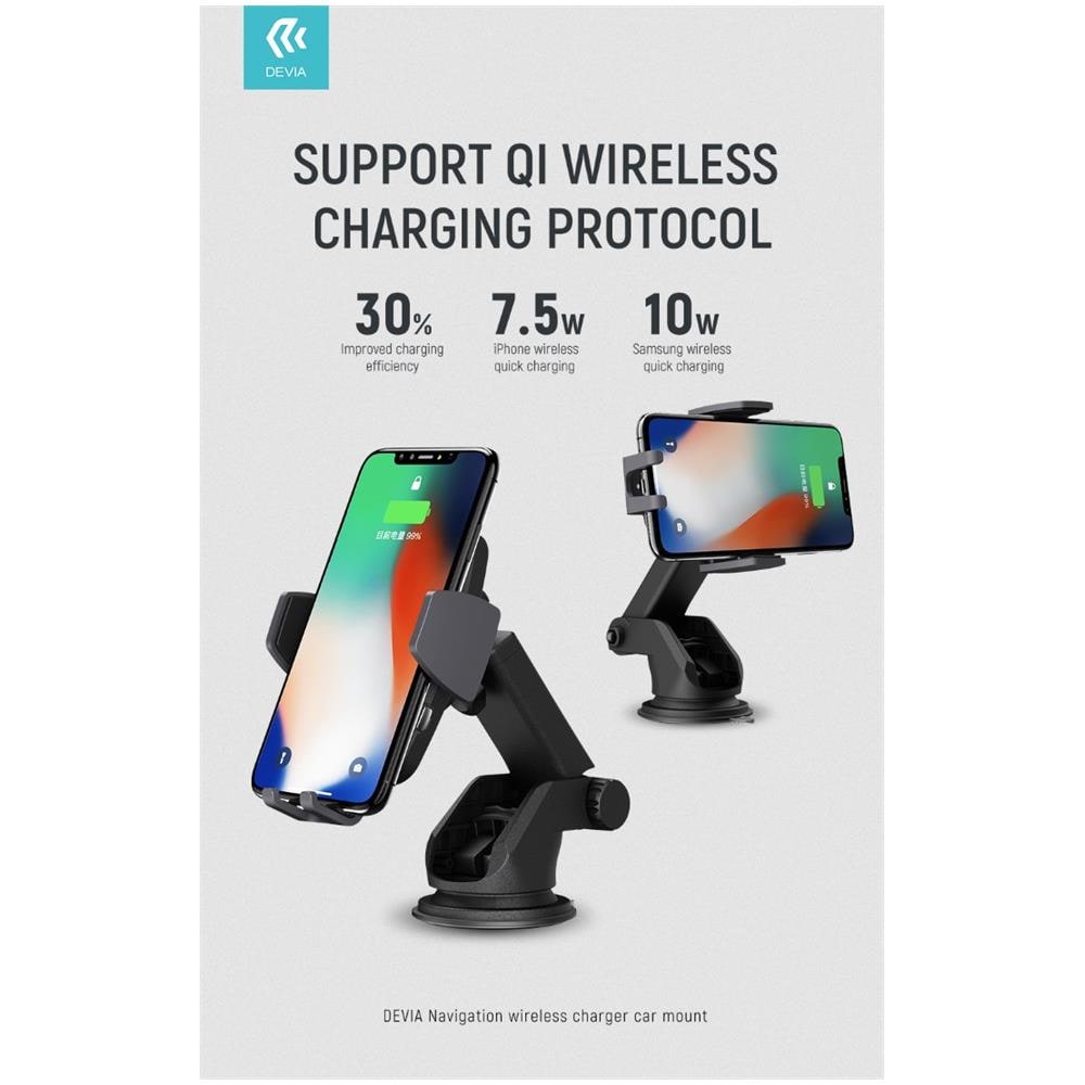 Supporto Smartphone Da Auto A Gravit Regolabile Carica Wire - Foto 1