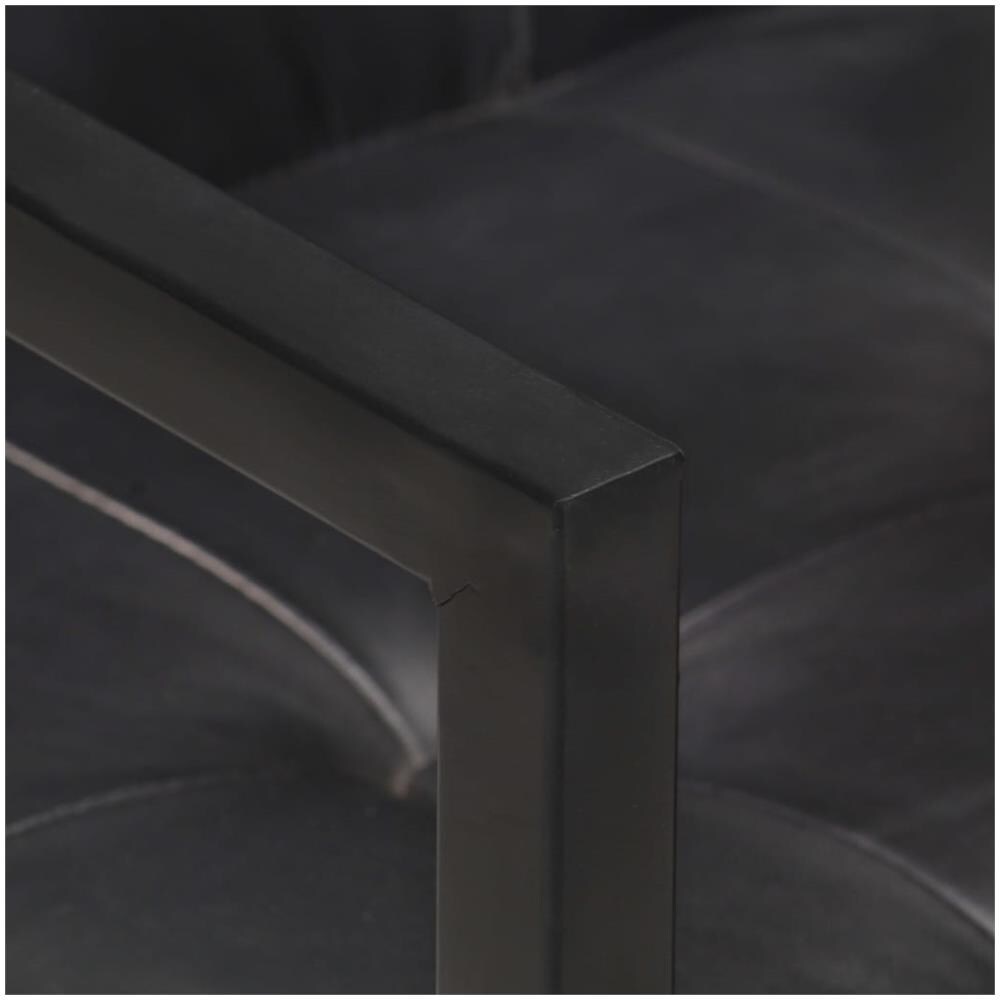 Sedie Da Pranzo A Sbalzo 2 Pz Nere In Vera Pelle - Foto 2