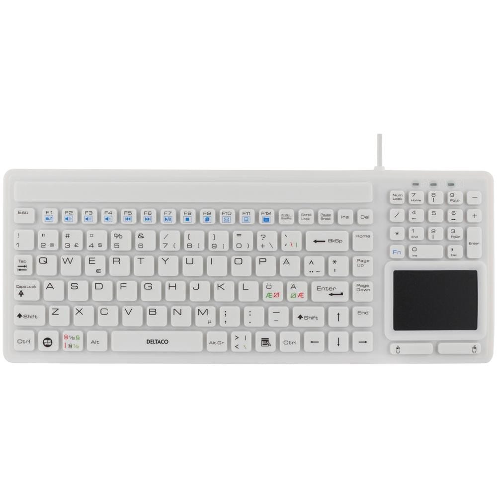 Tastiera In Silicone, Touchpad, Ip68, 105 + 12 Media, Bianca - Foto 2