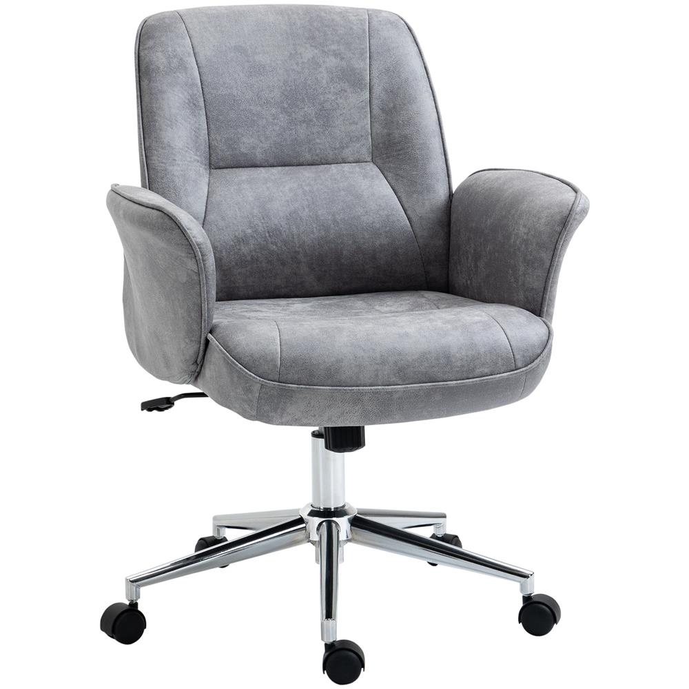 Vinsetto - Sedia Da Ufficio Ergonomica Altezza Regolabile, Rivestimento In  Microfibra, 67x69x92-102cm, Grigio Chiaro - ePRICE