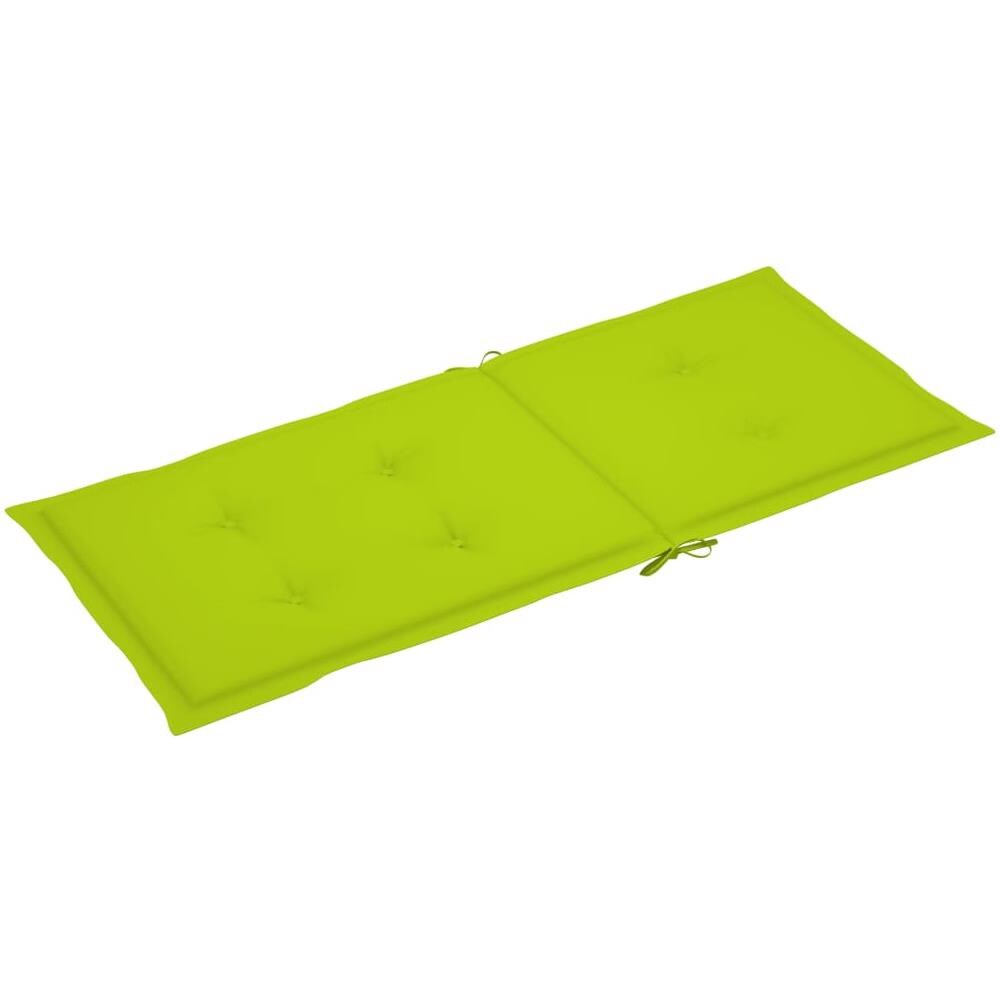 Cuscini per Sedie da Giardino 4 pz Verde Brillante 120x50x4 cm - Foto 3