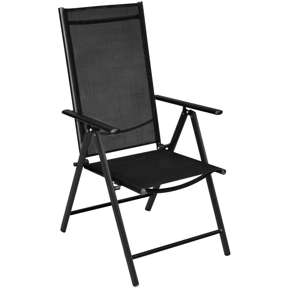 Set Mobili da Pranzo da Giardino 7 pz in Alluminio Nero - Foto 2