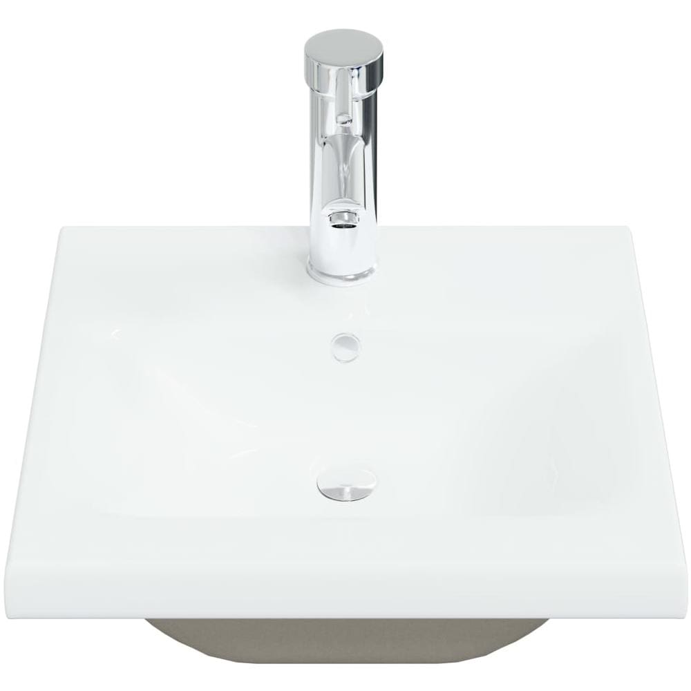 Lavabo da Incasso con Rubinetto 42x39x18 cm in Ceramica Bianco - Foto 2