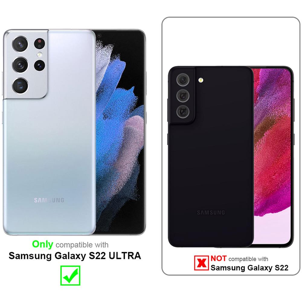 Cadorabo Custodia Compatibile Con Samsung Galaxy S22 Ultra In Liquid Nero - Coperchio Protettivo In Silicone Tpu Flessibile Con Anello - Foto 2