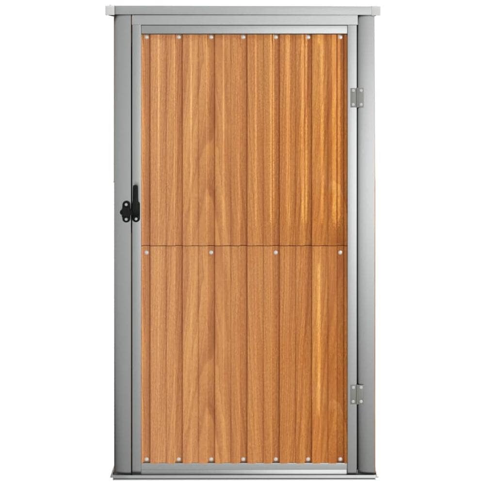 Capanno per Attrezzi Marrone 88x89x161 cm in Acciaio Zincato - Foto 3